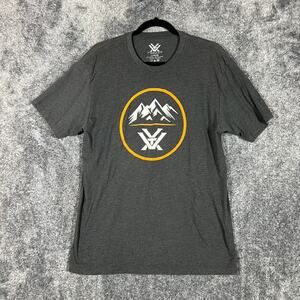 Vortex Optics Shirt Mens Large Gray Black Graphic Mountain Outdoors Casual Tee